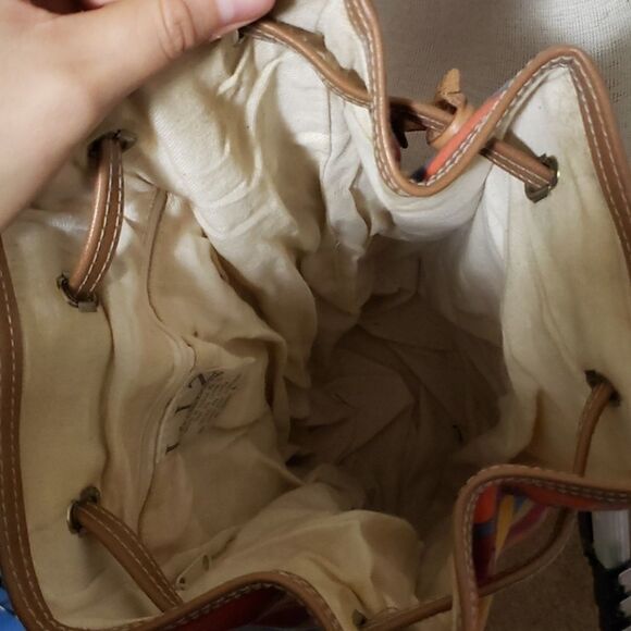 VINTAGE Liz Claiborne Bucket Backpack - Picture 6 of 10